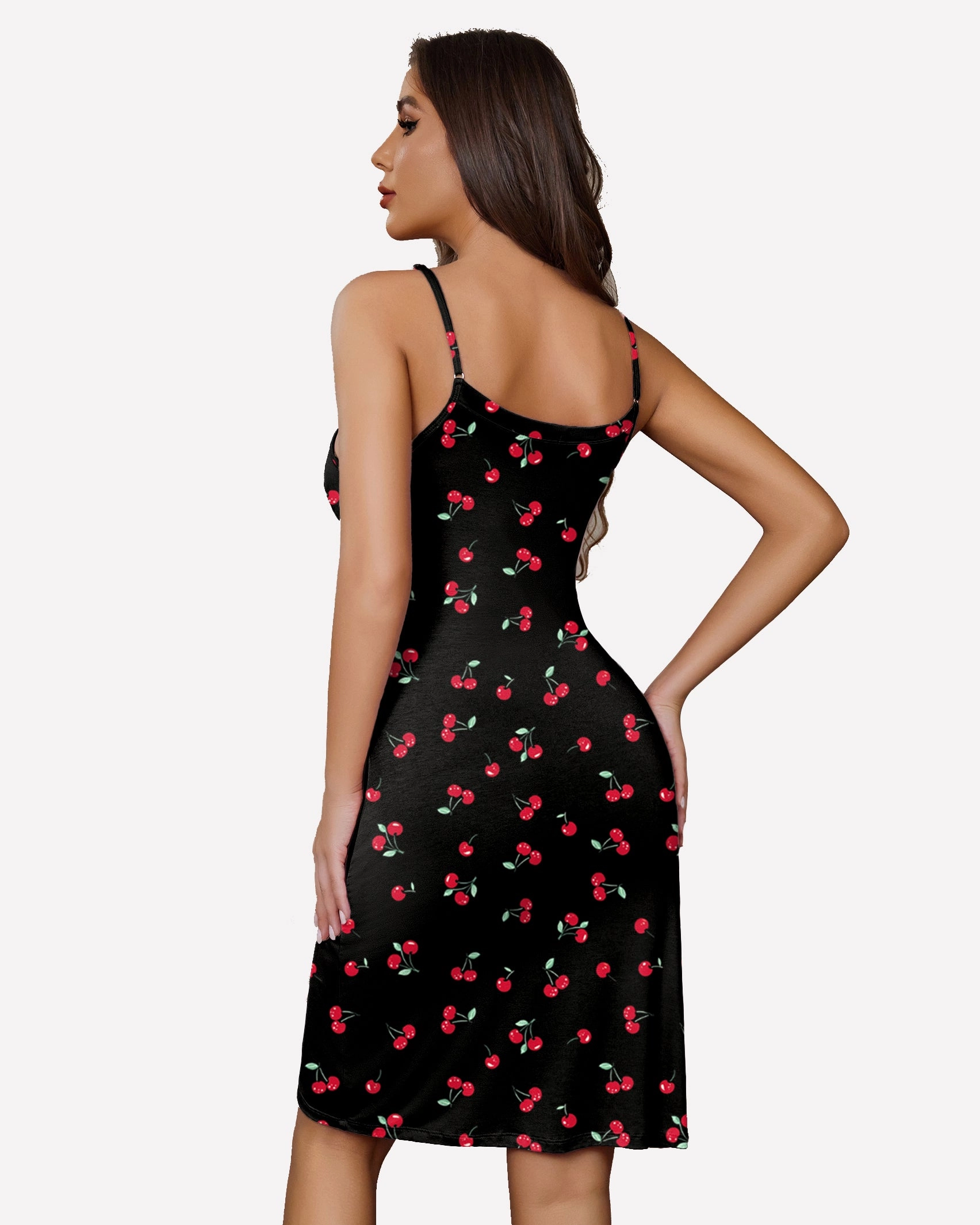 Print Full Slips Chemise Dress