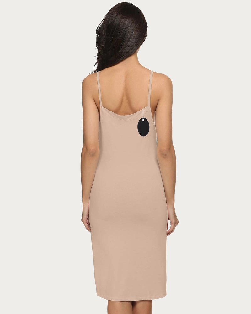 Print Full Slips Chemise Dress