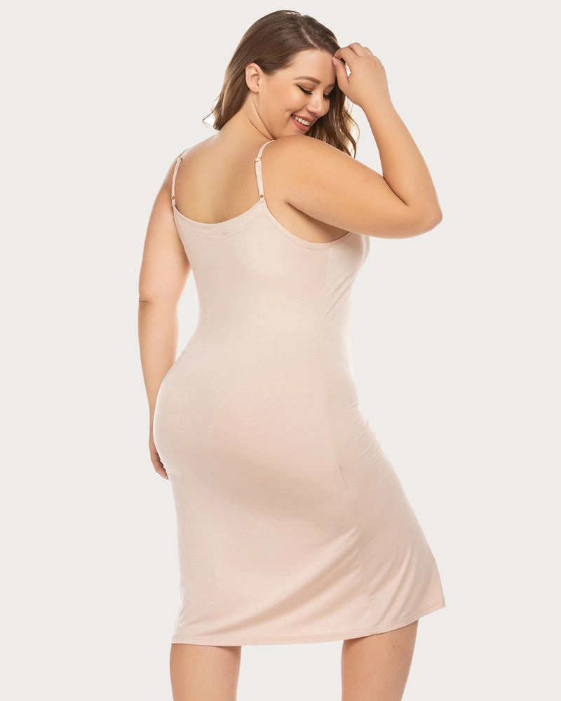 Print Full Slips Chemise Dress