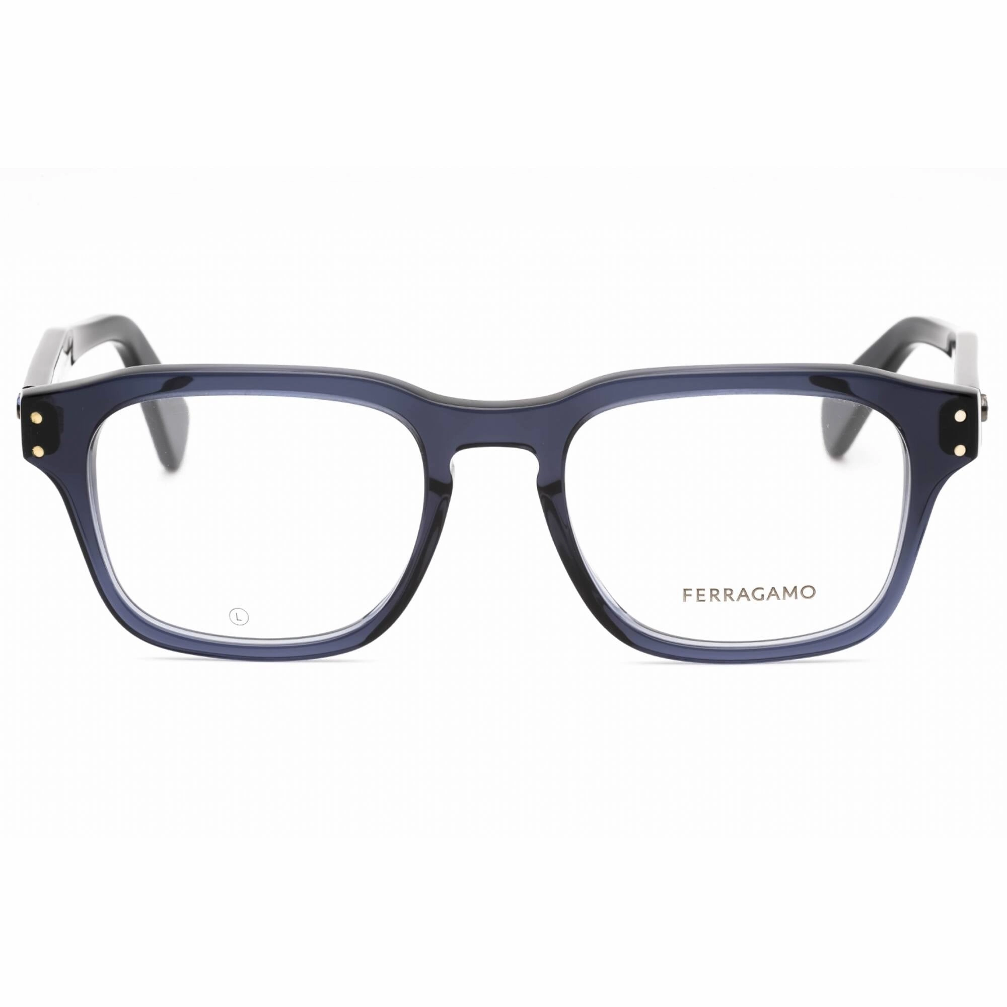 Salvatore Ferragamo Men's Eyeglasses - Crystal Navy Rectangular Frame | SF2958 420