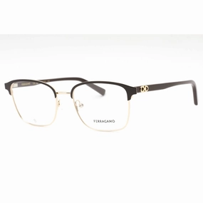Salvatore Ferragamo Men's Eyeglasses - Gold/Brown Metal Full Rim Frame | SF2225 704