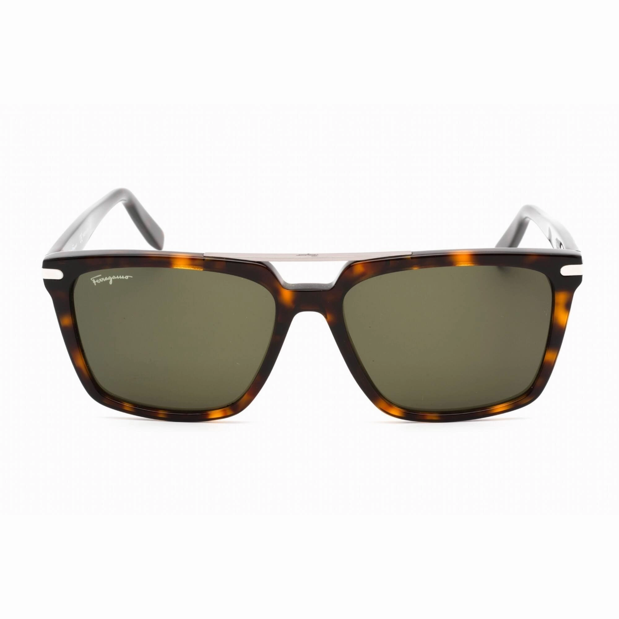 Salvatore Ferragamo Men's Sunglasses - Tortoise Square Frame Brown Lens | SF1037S 240