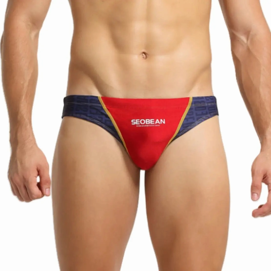 Seobean Men's Swim Briefs - Best Color Block Swimwear | Quick-Dry 10901
