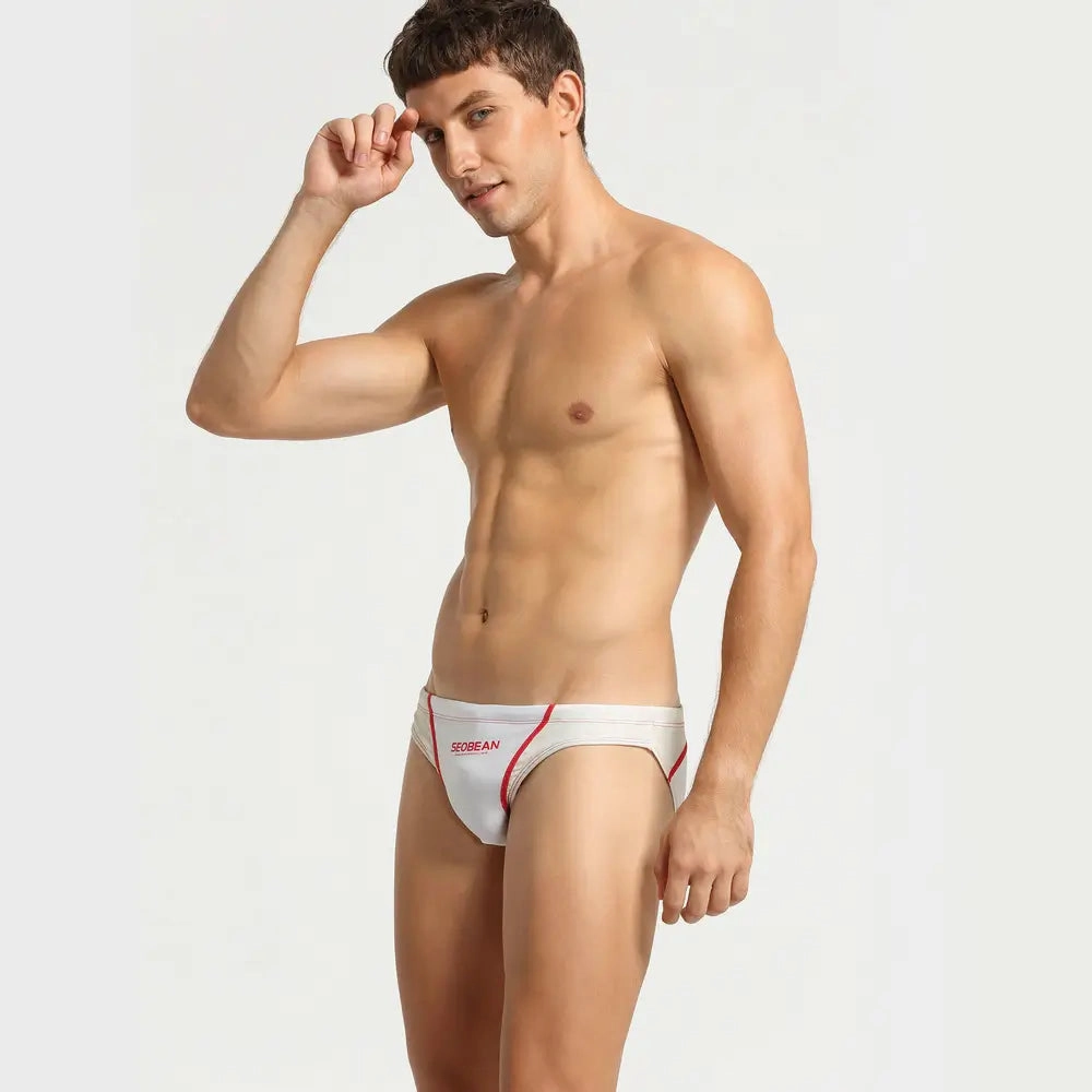 Seobean Men's Swim Briefs - Best Color Block Swimwear | Quick-Dry 10901