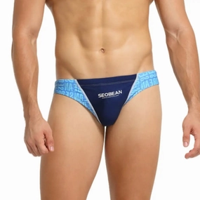 Seobean Men's Swim Briefs - Best Color Block Swimwear | Quick-Dry 10901