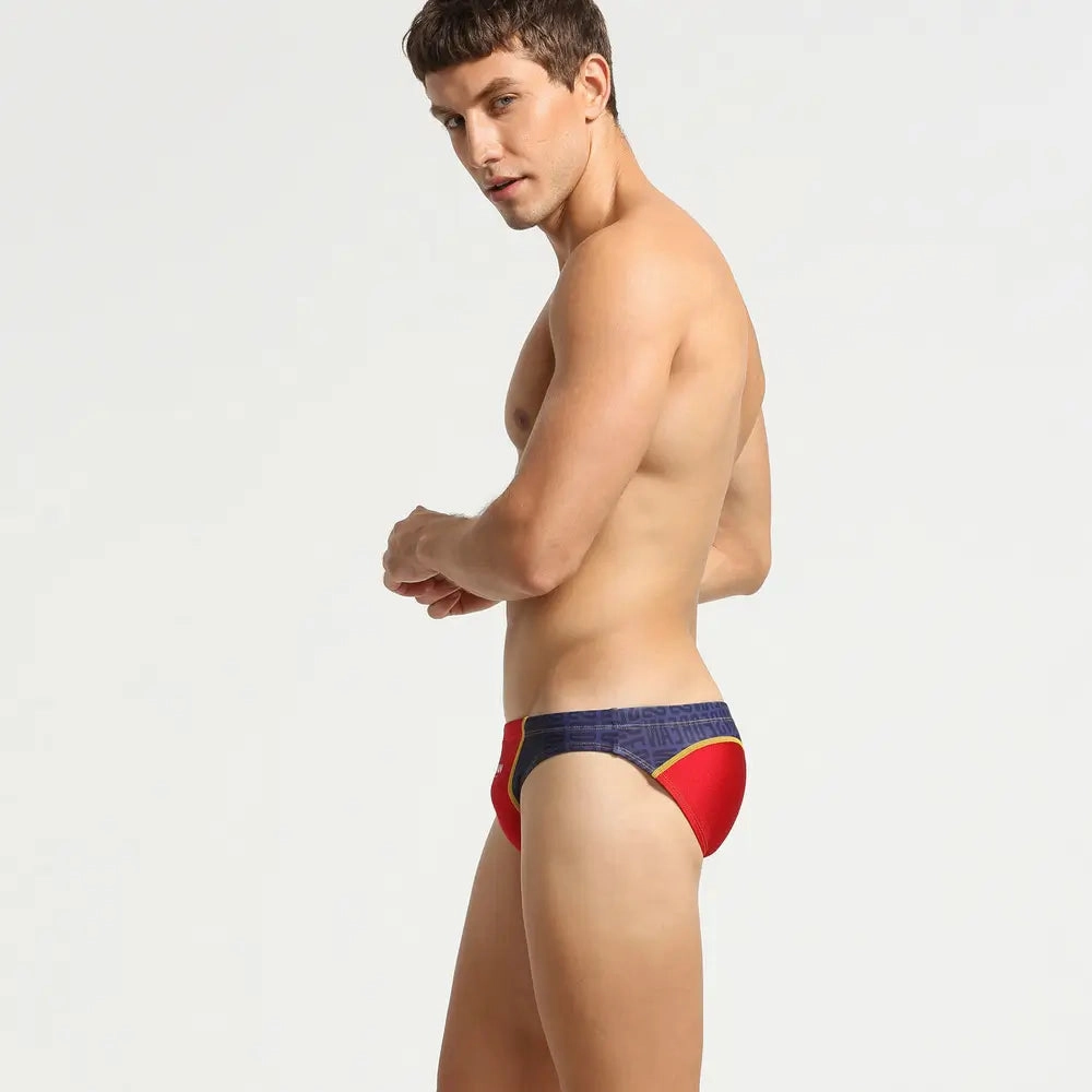 Seobean Men's Swim Briefs - Best Color Block Swimwear | Quick-Dry 10901