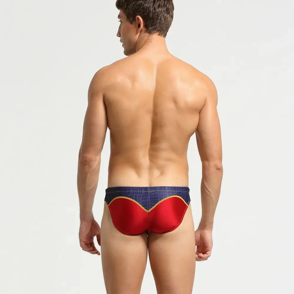 Seobean Men's Swim Briefs - Best Color Block Swimwear | Quick-Dry 10901