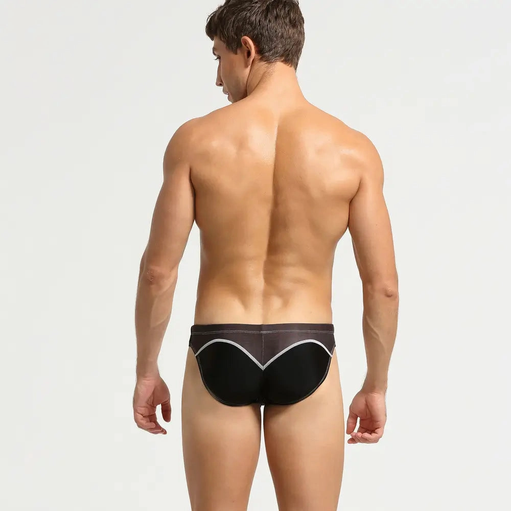 Seobean Men's Swim Briefs - Best Color Block Swimwear | Quick-Dry 10901
