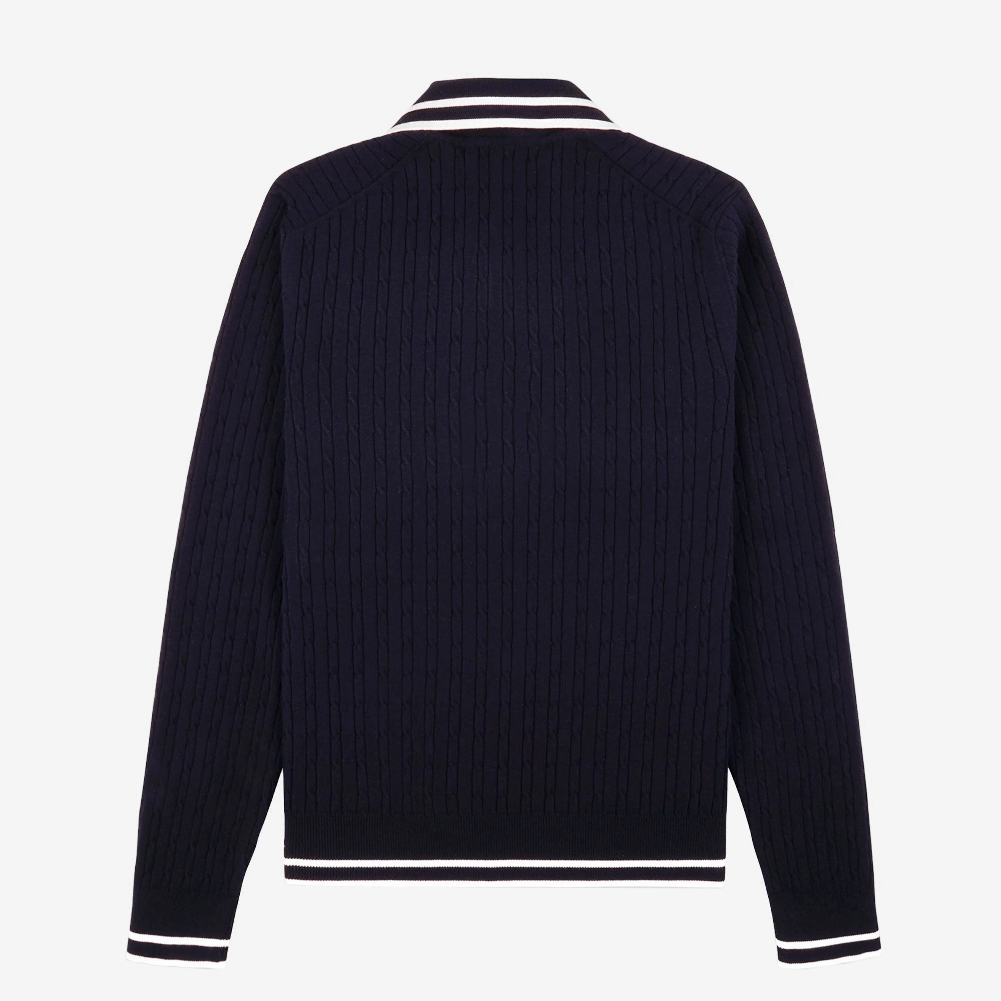 SPORTY & RICH | SRC CABLEKINT POLO { NAVY/CREAM
