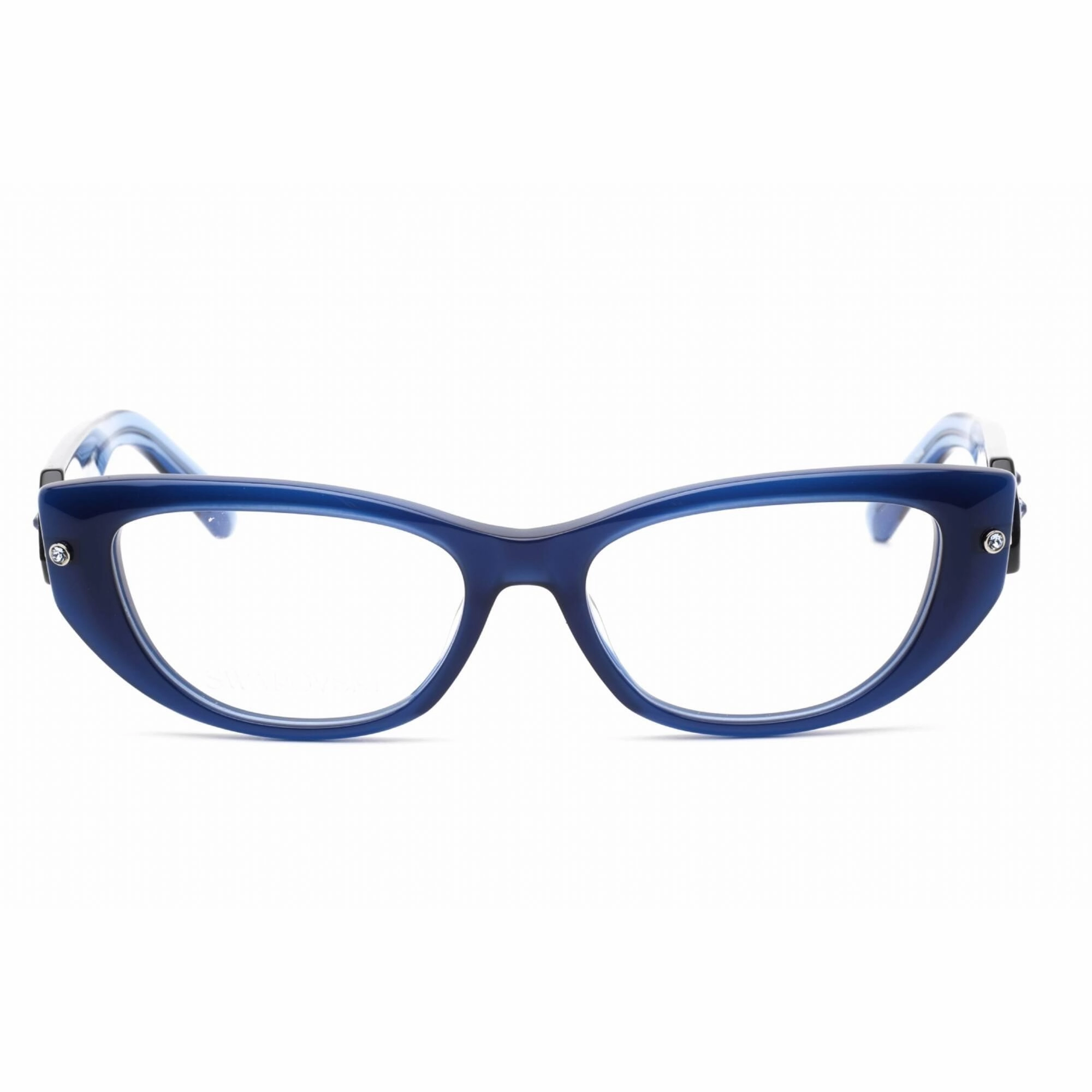 Swarovski Men's Eyeglasses - Cat Eye Transparent Navy Blue Plastic Frame | SK5476 090
