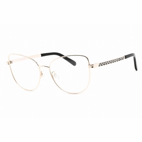 Swarovski Men's Eyeglasses - Full Rim Cat Eye Shape Pale Gold Metal Frame | SK5451 032