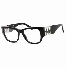 Swarovski Men's Eyeglasses - Rectangular Shape Shiny Black Plastic Frame | SK5473 001