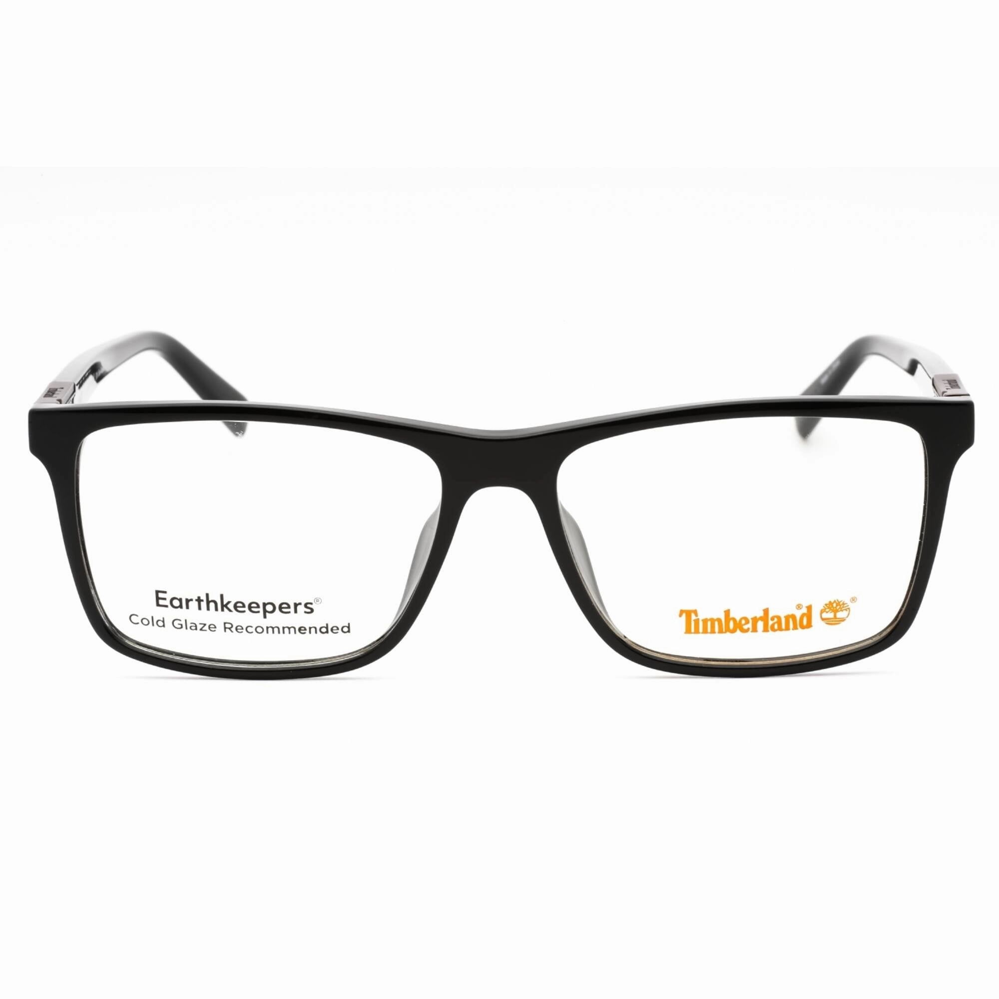 Timberland Men's Eyeglasses - Black Rectangular Acetate Full Rim Frame | TB1759 001