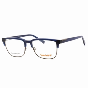 Timberland Men's Eyeglasses - Full Rim Matte Blue Rectangular Shape Frame | TB1762 091
