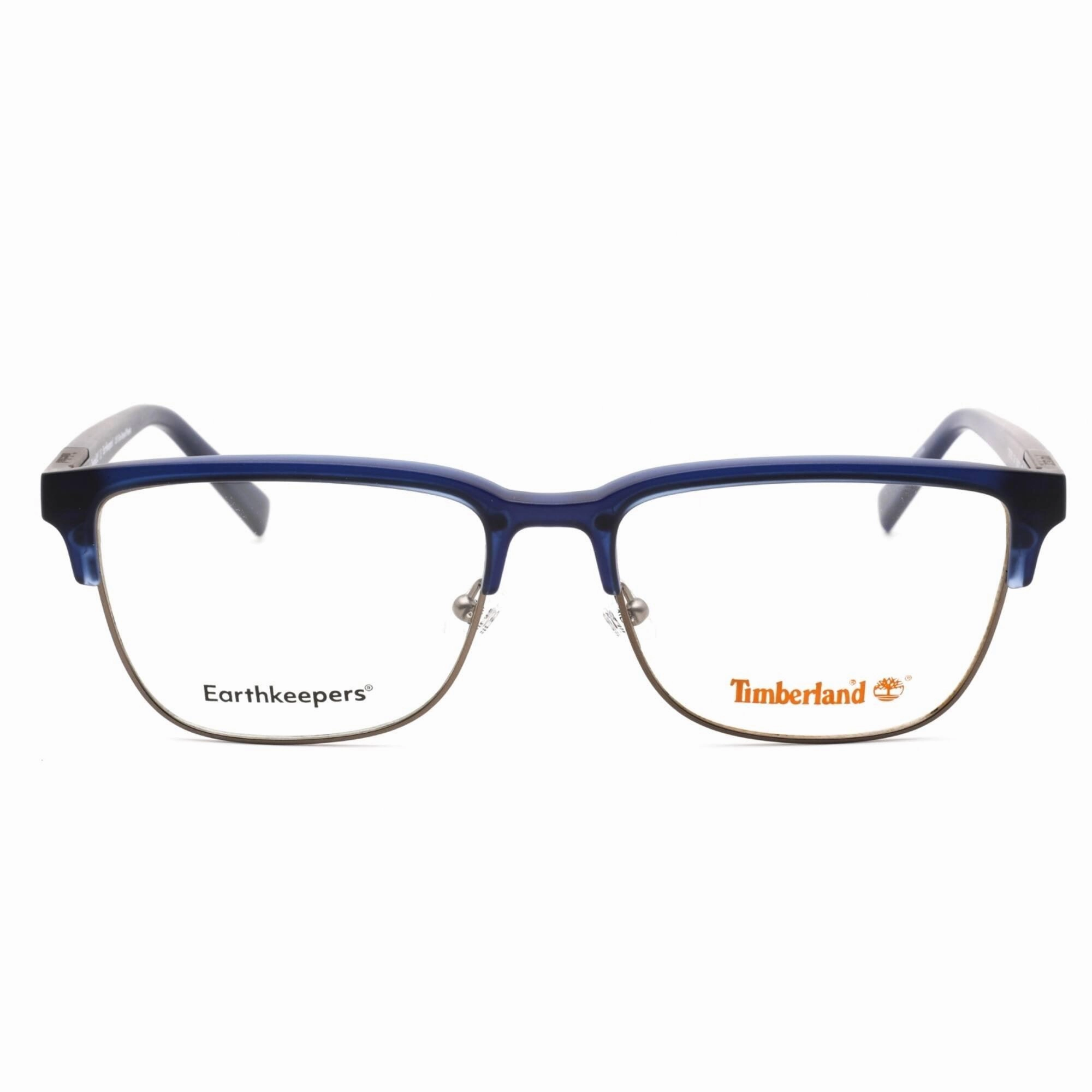 Timberland Men's Eyeglasses - Full Rim Matte Blue Rectangular Shape Frame | TB1762 091