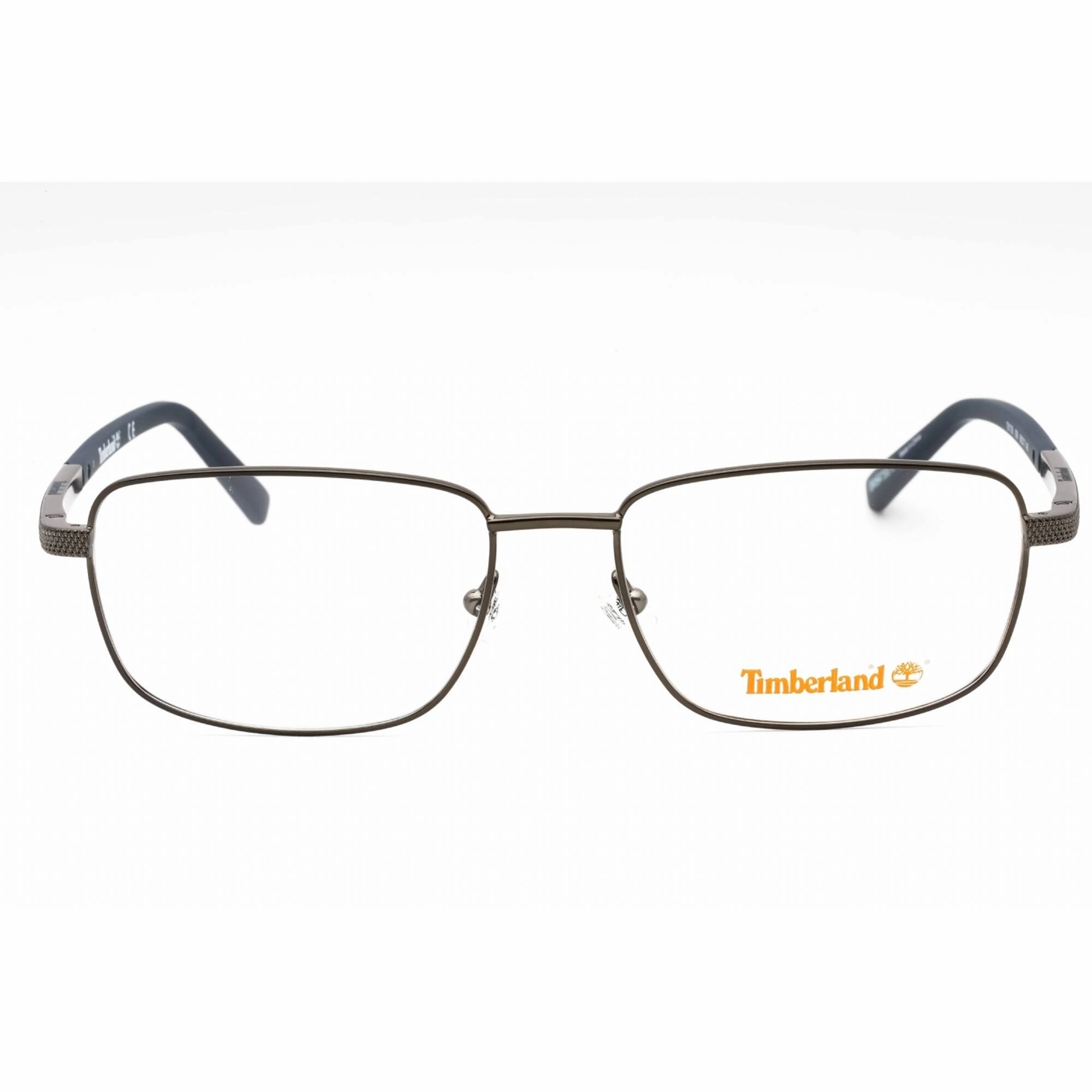 Timberland Men's Eyeglasses - Shiny Gunmetal Rectangular Full Rim Frame | TB1726 008