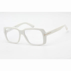 Tom Ford Men's Eyeglasses - Full Rim Rectangular Ivory Plastic Frame | FT5822-B 025
