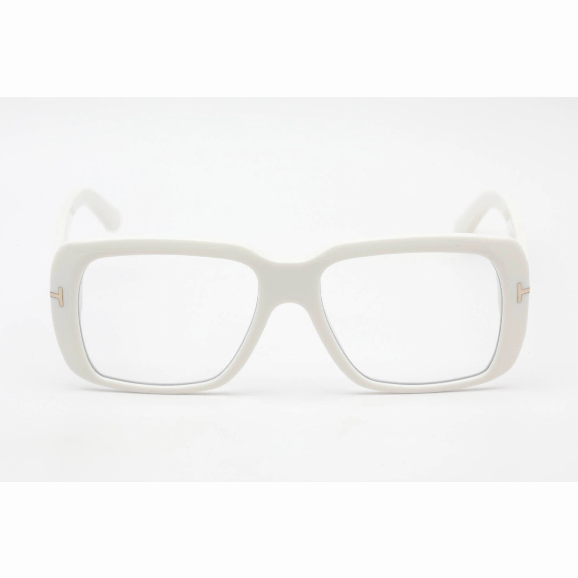 Tom Ford Men's Eyeglasses - Full Rim Rectangular Ivory Plastic Frame | FT5822-B 025