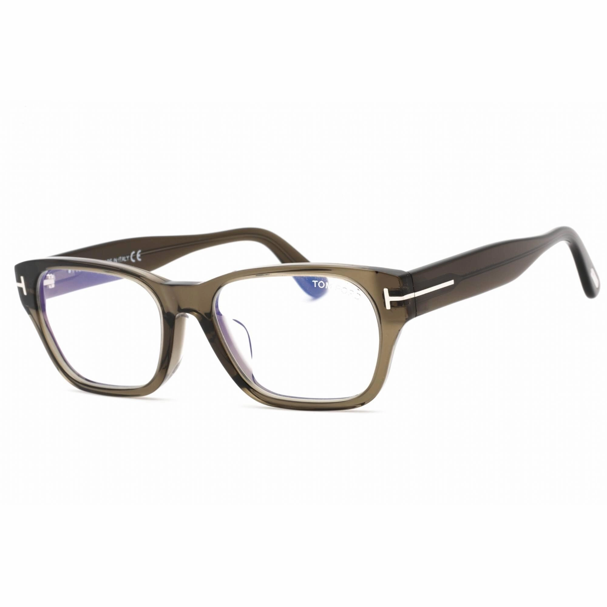 Tom Ford Men's Eyeglasses - Grey Plastic Full Rim Rectangular Frame | FT5781-D-B 020