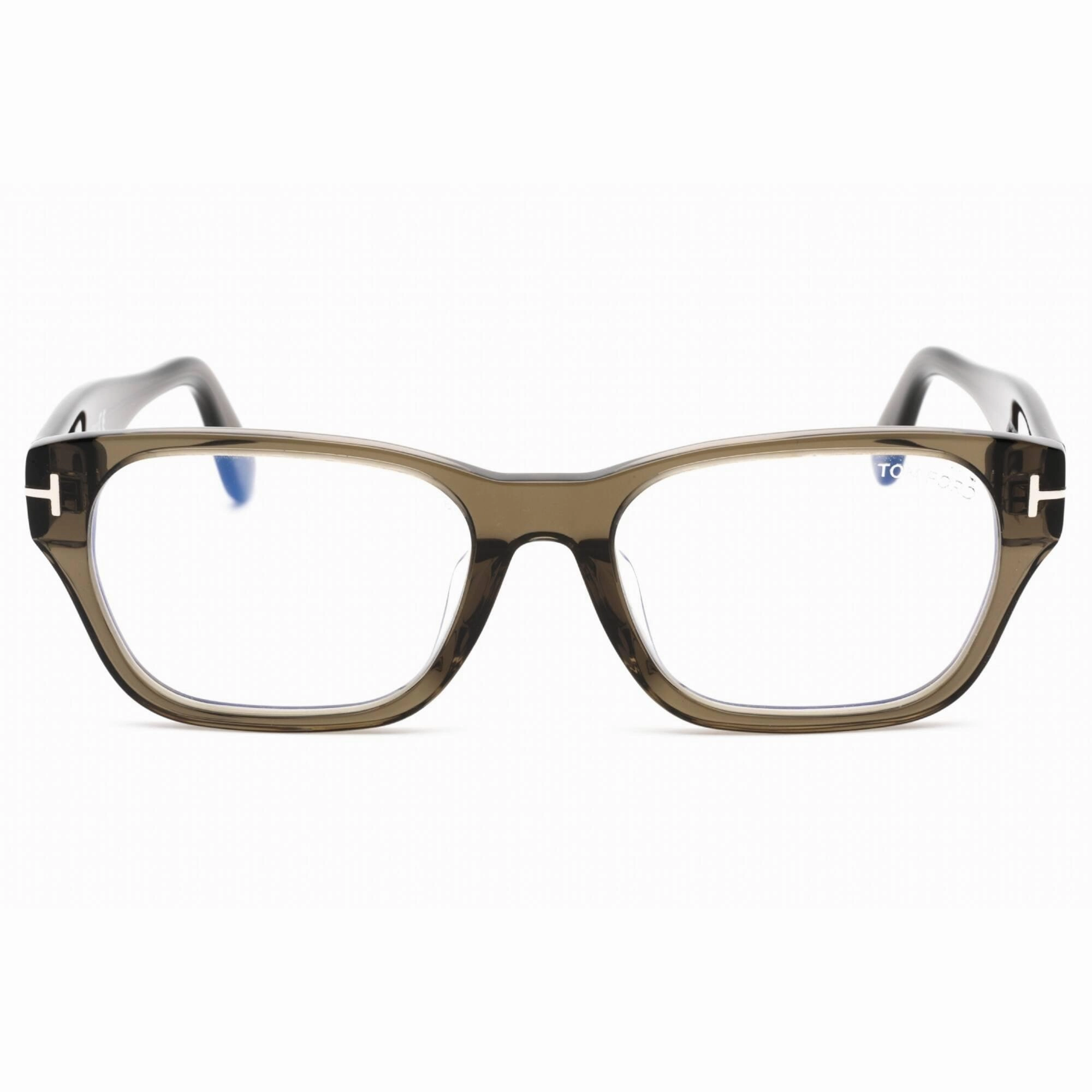 Tom Ford Men's Eyeglasses - Grey Plastic Full Rim Rectangular Frame | FT5781-D-B 020