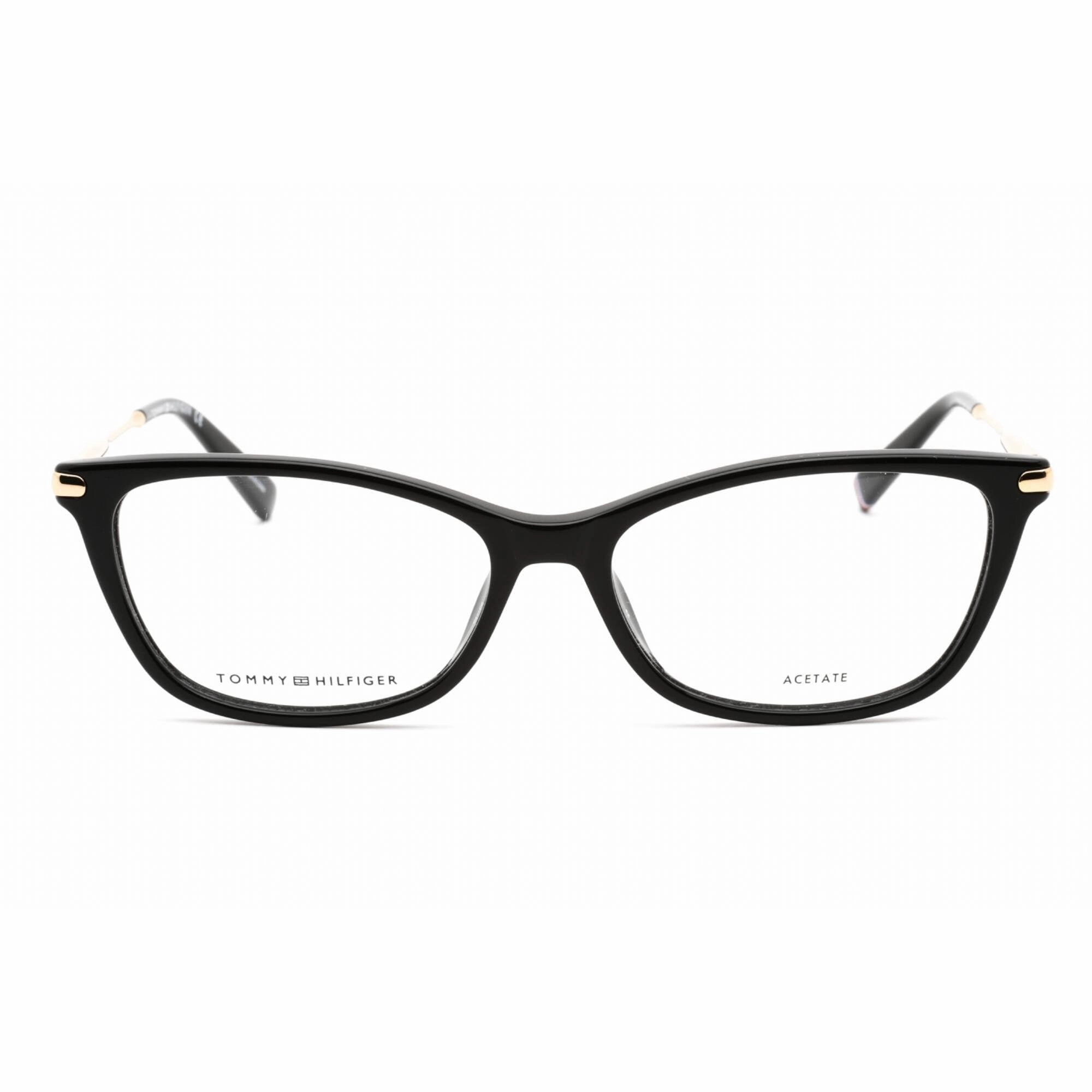 Tommy Hilfiger Men's Eyeglasses - Black Rectangular Frame Clear Lens | TH 1961 0807 00