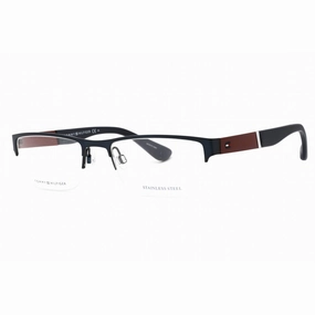 Tommy Hilfiger Men's Eyeglasses - Blue Rectangular Half Rim Frame | Th 1524 0PJP 00