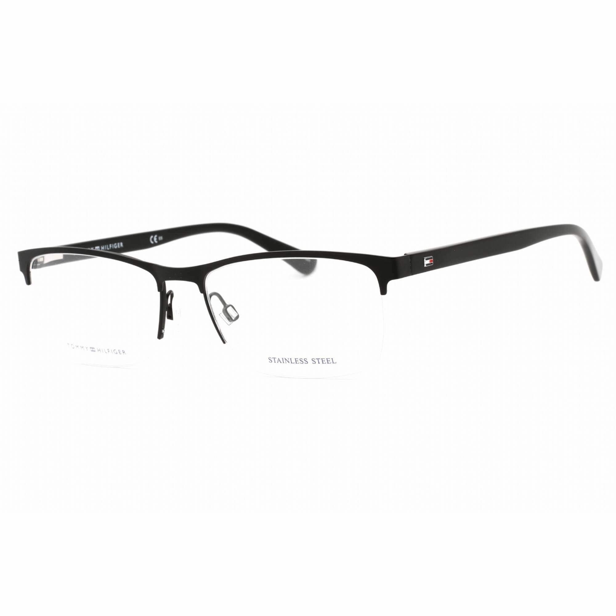 Tommy Hilfiger Men's Eyeglasses - Matte Black Rectangular Frame | Th 1528 0003 00