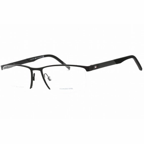 Tommy Hilfiger Men's Eyeglasses - Matte Black Rectangular Frame | TH 1640 0003 00