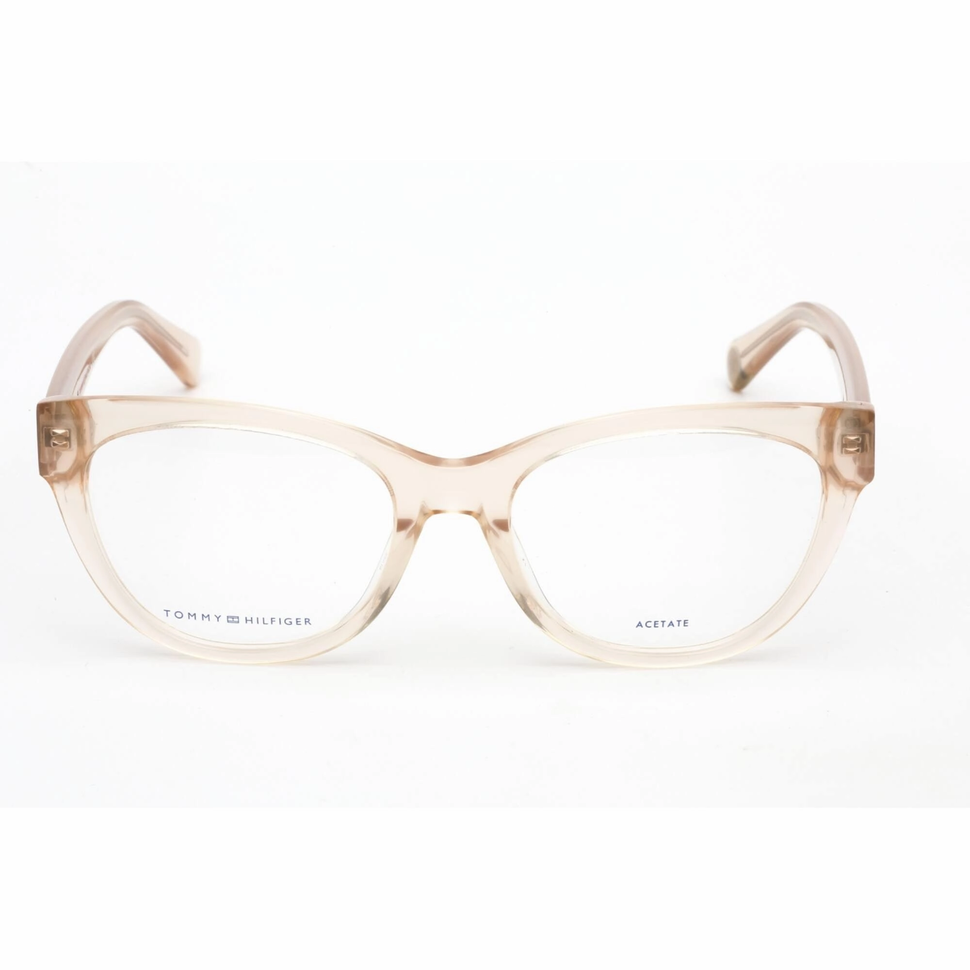Tommy Hilfiger Men's Eyeglasses - Nude Cat Eye Frame Clear Lens | TH 1863 0FWM 00