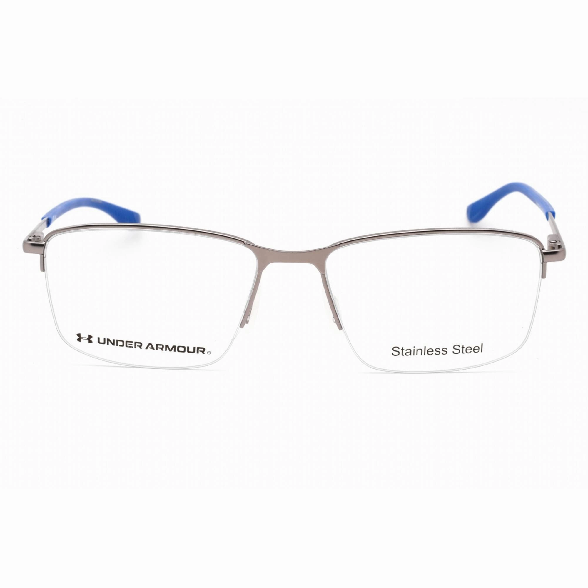 Under Armour Men's Eyeglasses - Matte Ruthenium Blue Rectangular | UA 5039/G 09T9 00