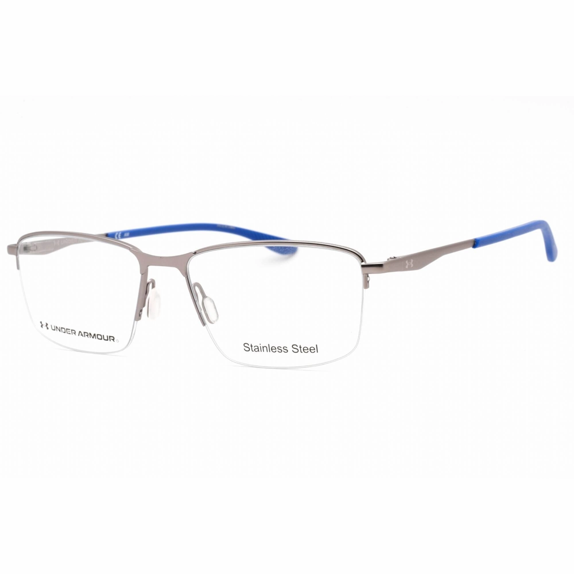 Under Armour Men's Eyeglasses - Matte Ruthenium Blue Rectangular | UA 5039/G 09T9 00