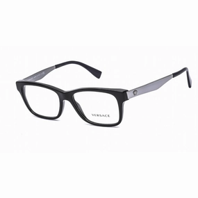 Versace Men's Eyeglasses - Black Plastic Rectangular Full Rim Frame | VE3245 5238