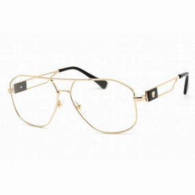 Versace Men's Eyeglasses - Clear Lens Gold Metal Aviator Shape Frame | 0VE1287 1002