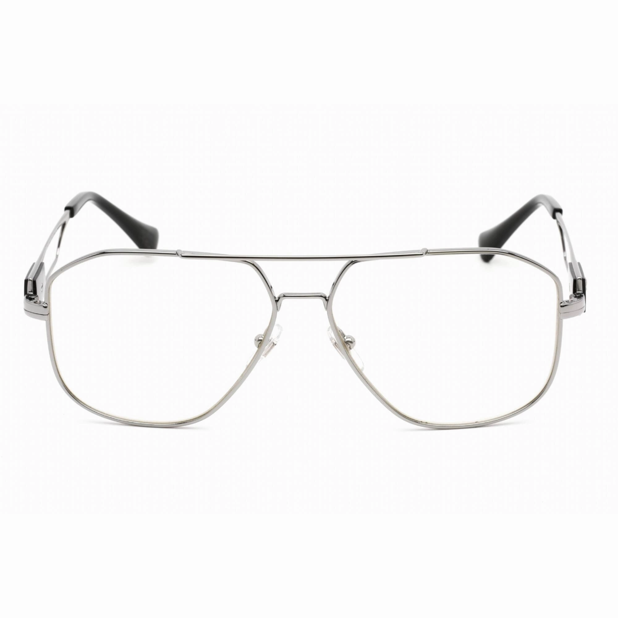Versace Men's Eyeglasses - Clear Lens Grey Metal Aviator Shape Frame | 0VE1287 1001