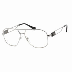 Versace Men's Eyeglasses - Clear Lens Grey Metal Aviator Shape Frame | 0VE1287 1001