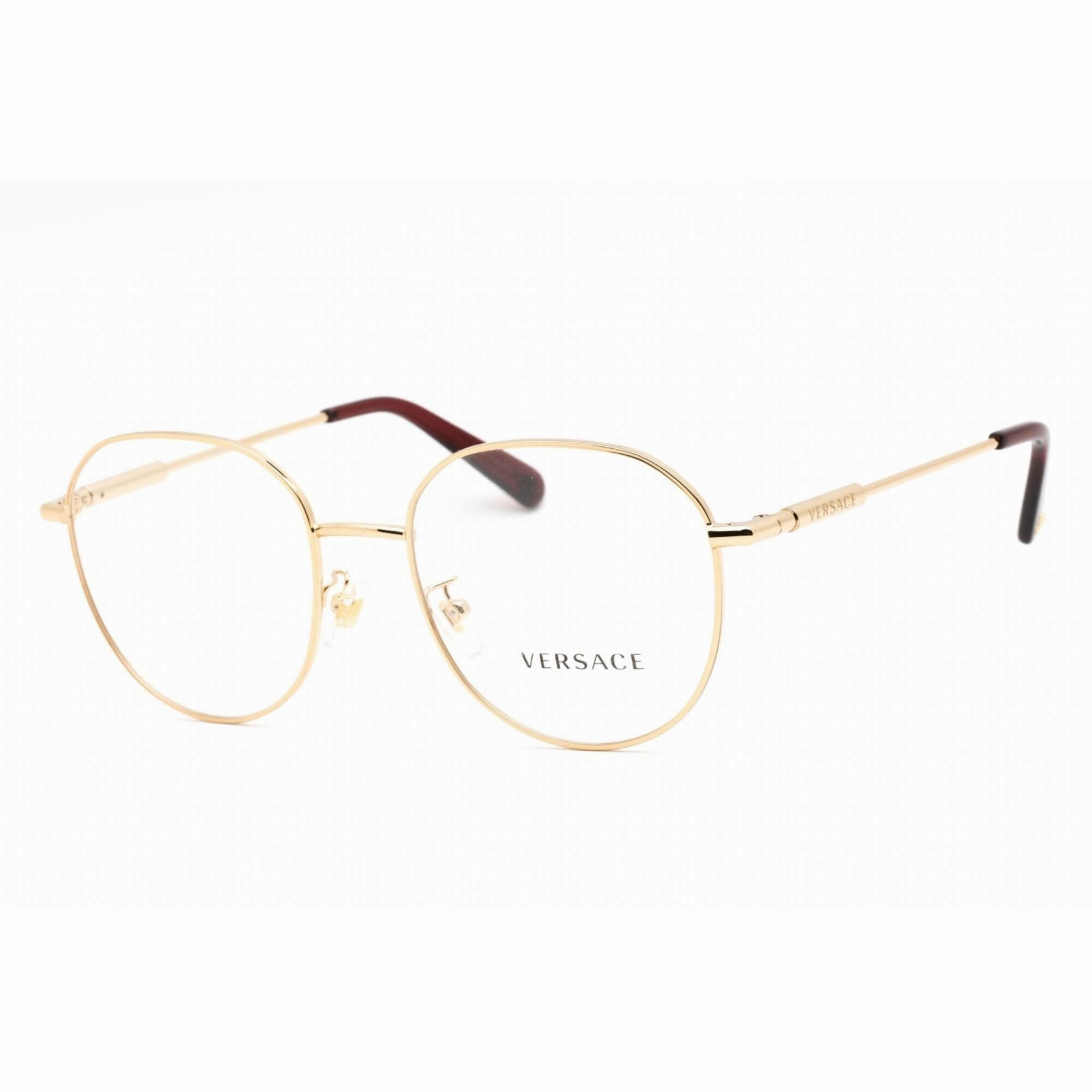 Versace Men's Eyeglasses - Clear Lens Round Shape Gold Metal Frame | 0VE1282D 1491