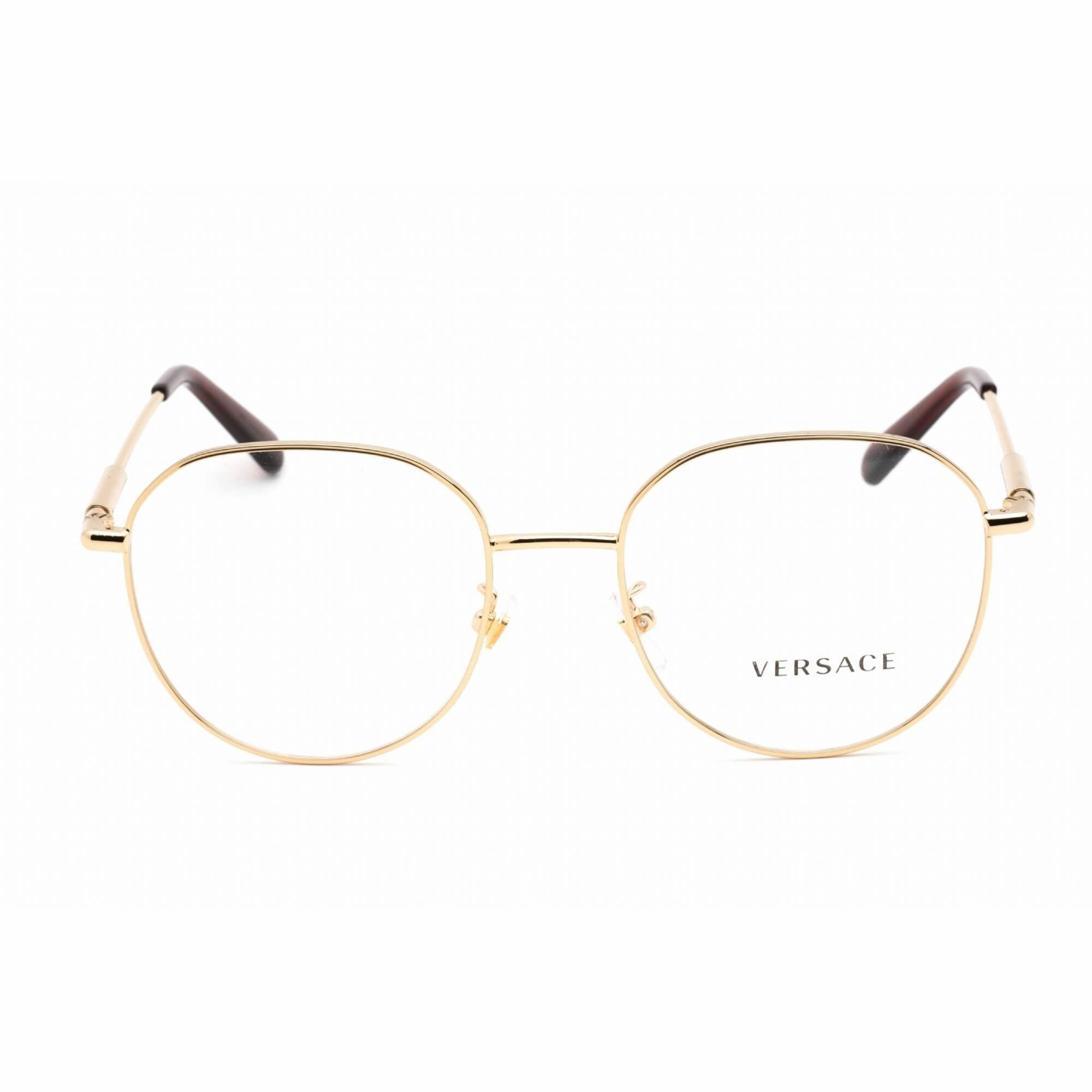 Versace Men's Eyeglasses - Clear Lens Round Shape Gold Metal Frame | 0VE1282D 1491