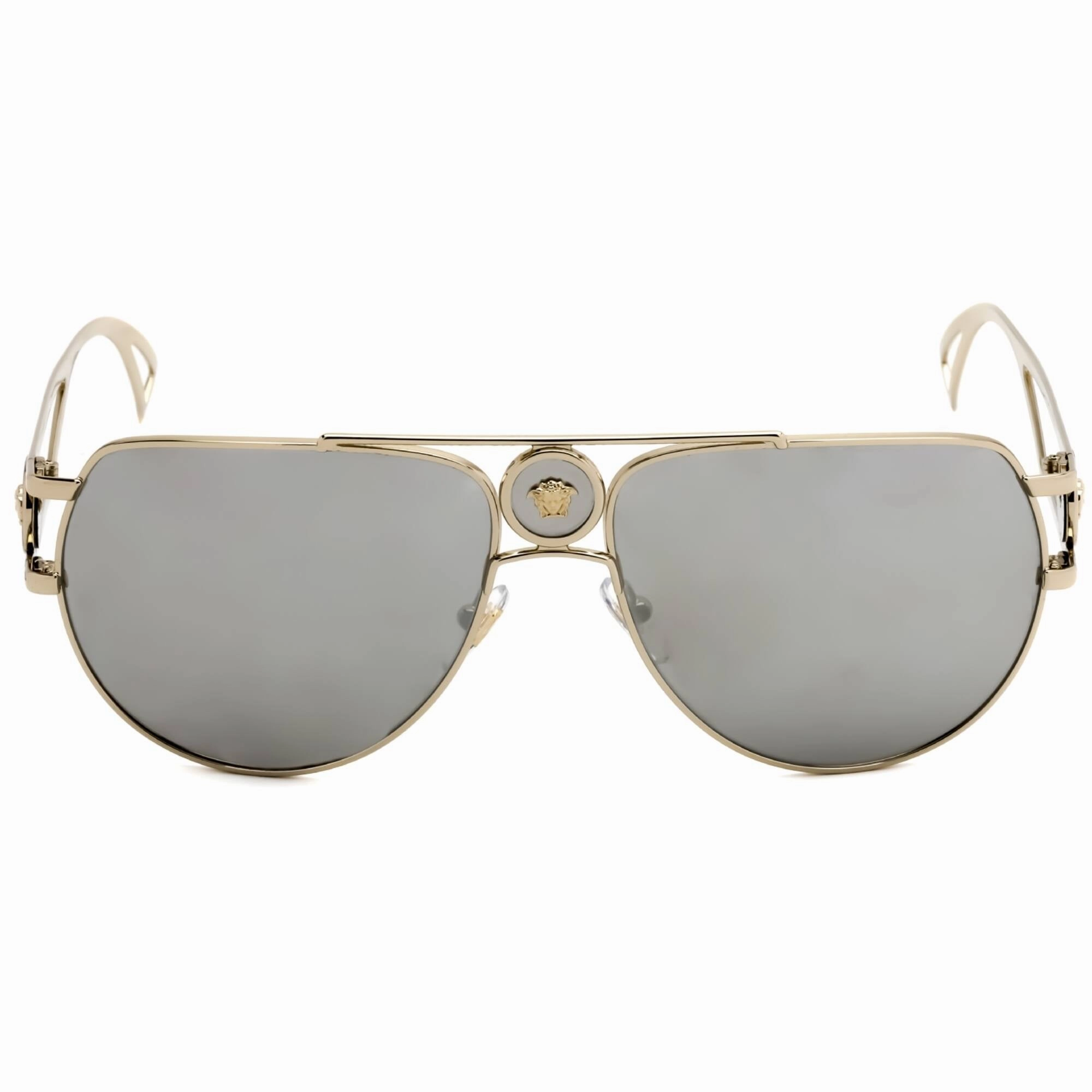 Versace Men's Sunglasses - Pale Gold Metal Full Rim Frame | VE2225 12526G
