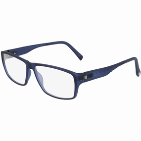 Zeiss Men's Eyeglasses - Demo Lens Blue Injected Rectangular Full Rim | ZS20005 550